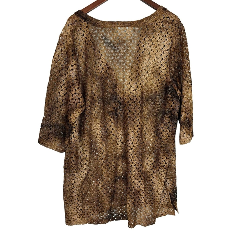 Catherine’s Brown Bronze Knit Swimsuit Cover Women’s 1X 18/20W eBay