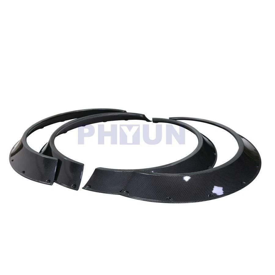 4x Universal Car Fender Flares Carbon Fiber Look Extra Wide Body Wheel Arches US - Imagem 3 de 4
