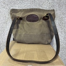 Frost River Waxed Canvas Shoulder Bag Field Tan Leather Straps Made in USA