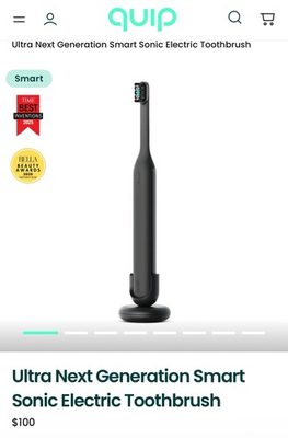 #ad NEW quip Ultra Next Generation Smart Sonic Electric Toothbrush In Box Unopened $43.00