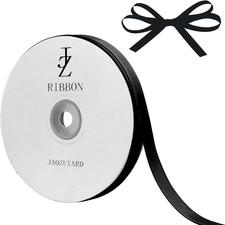 Black Grosgrain Ribbon 3/8 Inch X 50 Yards Black Grosgrain Ribbon for Crafts Gif