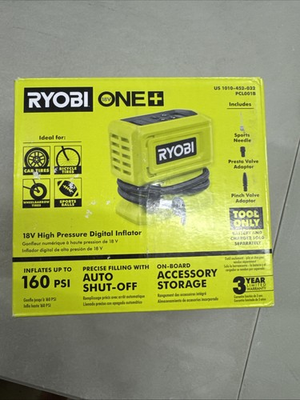 #ad RYOBI ONEAND 18V Cordless HIGH Pressure INFLATOR Tool ONLY $29.99