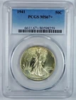 1941 P PCGS MS67+ Walking Liberty Half Dollar