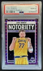 2024-25 Panini Mosaic Luka Doncic Notoriety Purple Mosaic #/99 Lakers PSA 10