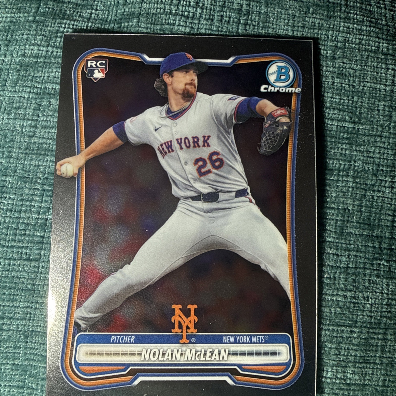 2026 Bowman Chrome Baseball #80 - Nolan McLean - Rookie Card/Logo - NY Mets