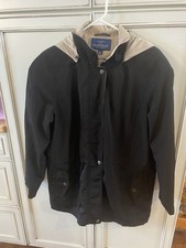 Mackintosh New England Womens Hooded Rain Coat Windbreaker Snap/zipper Medium