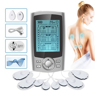36 Modos TENS EMS Electroestimulador Muscular Masajeador de Pulso Eléctrico