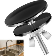 2 Inch Kitchen Sink Hole Cover, Black Metal Faucet Hole Cover Stainless Steel Ki