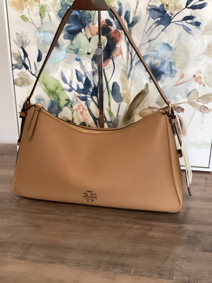 Tory Burch Thea Tiramisu Pebbled Leather Shoulder Bag | eBay