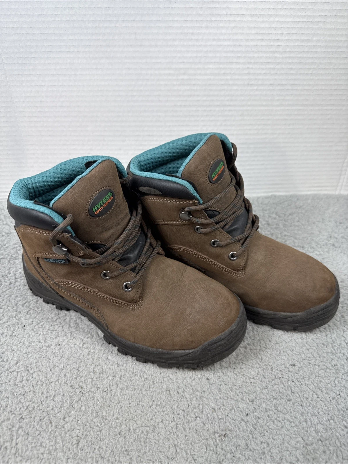 Hytest Amber Steel Toe Leather Work Boots K17751 Men's US 6.5 Hiking Waterproof
