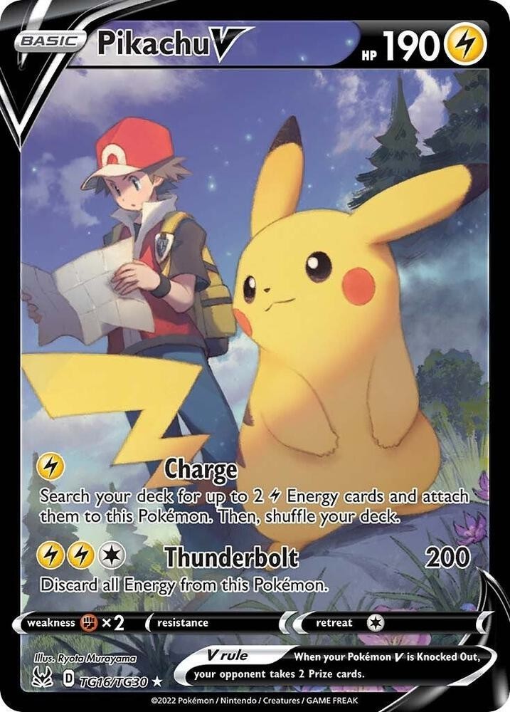 Pikachu V TG16 Lost Origin Trainer Gallery Ultra Rare Holo Pokemon NM