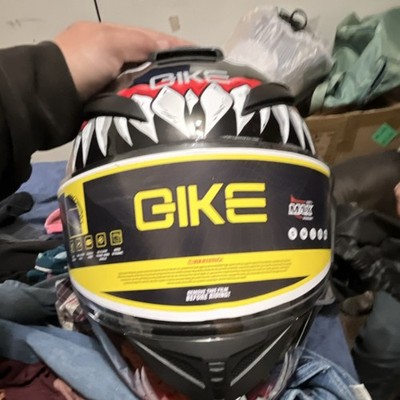 NWT-Gike QK111 Modular Motorcycle Helmet Med-Dot Approved-Gangster Cat Graphic