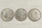 NobleSpirit (TSC) Choice BU 3x 1921 P D S Morgan Silver Dollar Lot Bold Strikes