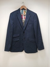 Ted Baker Endurance Mens Navy Twill 2 Button Fasten Blazer Suit Jacket Size 42R