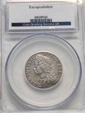1758 Charles II Shilling CGS encapsulated High Grade