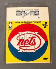 NEW YORK NETS / SPURS vintage Logo 1978-79 Fleer NBA Team Sticker RARE! C37