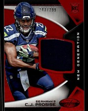 2016 PANINI CERTIFIED C.J. PROSISE 18 NEW GENERATION JERSEYS RED /299 SEAHAWKS