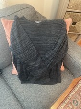 Black Sweater. Commerce Men  s V-Neck Sweater. Large. Black Striped.