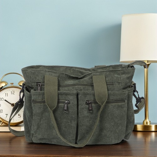  Women's Tote Bag Corduroy Handbag with Detachable Strap Handbags for - Picture 9 of 12