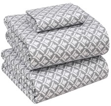 RUVANTI 100 Cotton Twin Sheets Set, 3 Pieces, Soft  Breathable Percale Weav...