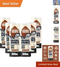 Tropical Coconut and Shea Butter Shower Gel - Pack of 6 x 500ml, & Natural 6.00 per litre