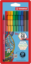 STABILO Pen 68 Premium Filzstifte 10er Pack F...