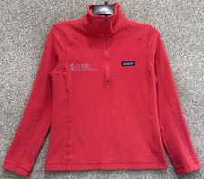 Patagonia Womens XS Pink Micro D 1/4 Zip Fleece Pullover Jacket UNC LOGO 26278