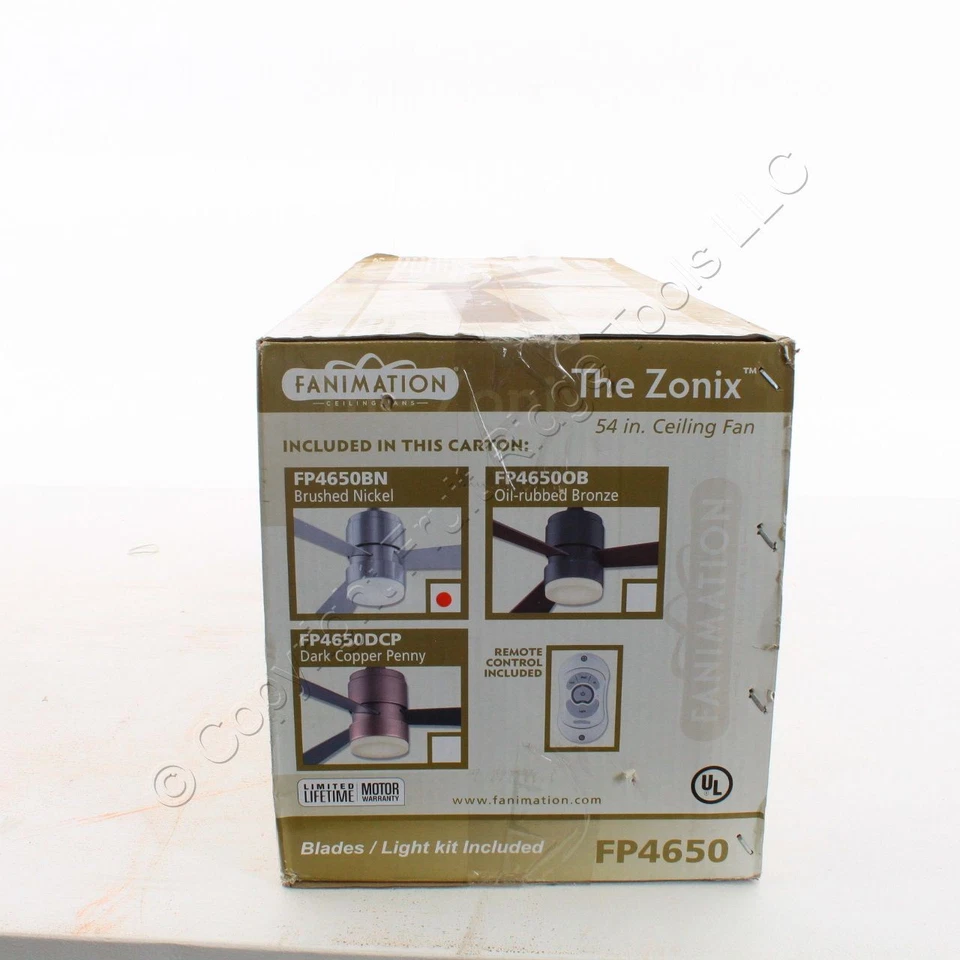 Fanimation FP4650BN 54" Brushed Nickel LED Indoor Ceiling Fan 5 Blades - Image 3 of 3