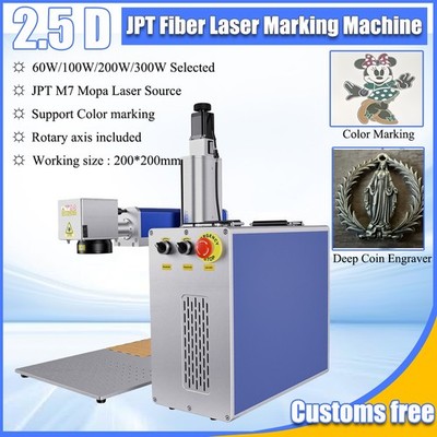 2.5D 100W JPT M7 Mopa Fiber Laser Marking Machine Deep Curved Marking 110V