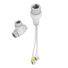 1Set POE Splitter 2-in-1 Network Cabling Connector Three-way RJ45 Connector Part