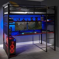 X-Rocker Battlebunk Etagenbett mit Schreibtisch, Hochbett mit Schreibtisch