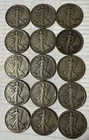 Walking Liberty 90% Silver Half Dollars (15) Fifteen Coin Lot NICE