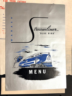 1950 WABASH RAILROAD Menu & Ephemera