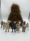 Vintage Star Wars Chewbacca Plush 22" Figure & 90s Action Figures Kenner Bundle