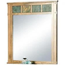 Sunny Designs Sedona 40" Petite Traditional Wood Mirror in Rustic Oak