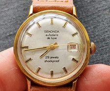 Sekonda POLJOT de Luxe Automatik Mechanisch 29 Gio UdSSR Vergoldet Uhr UdSSR