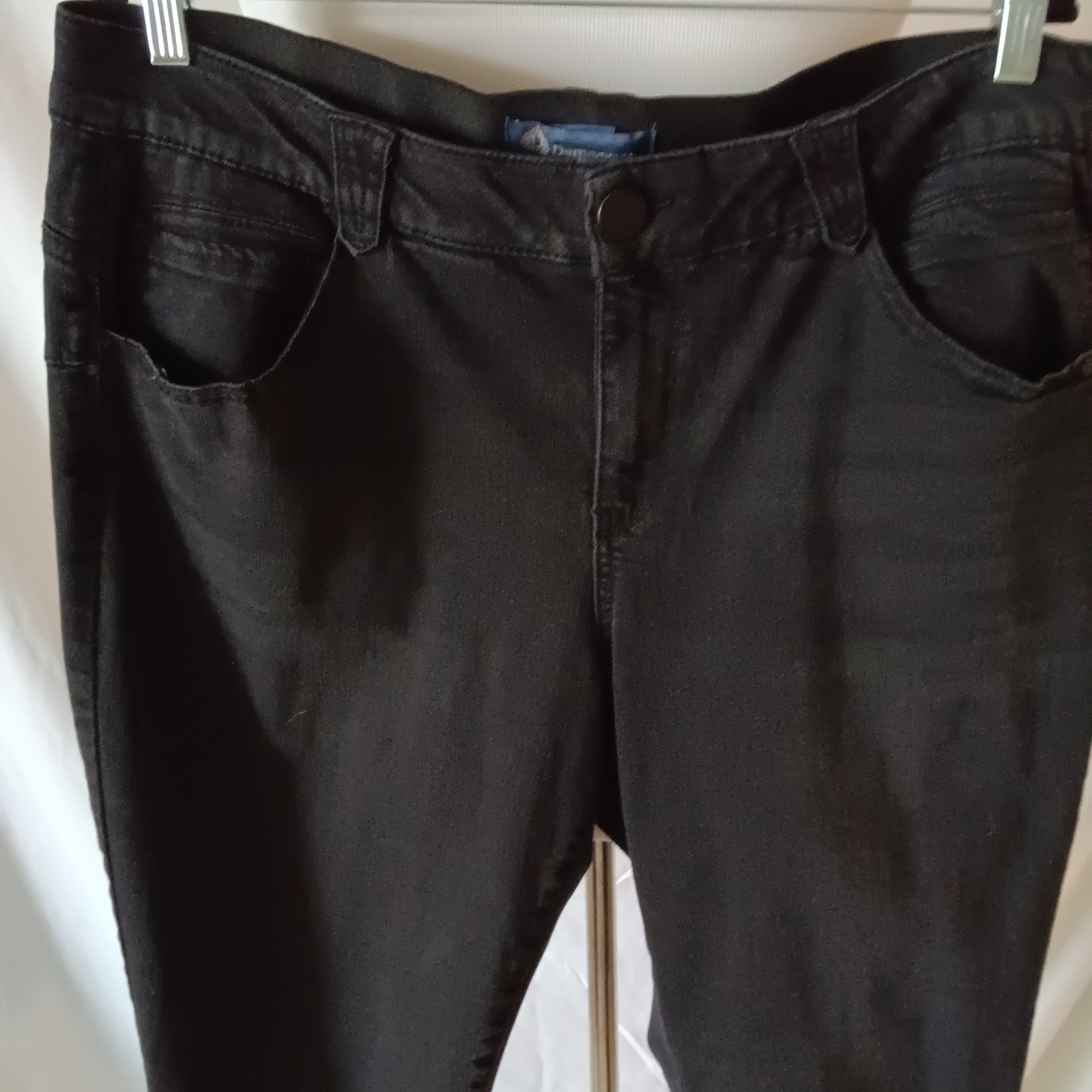 Democracy Dark Jeans 18W Black Denim Plus Size BBW Regular Cut