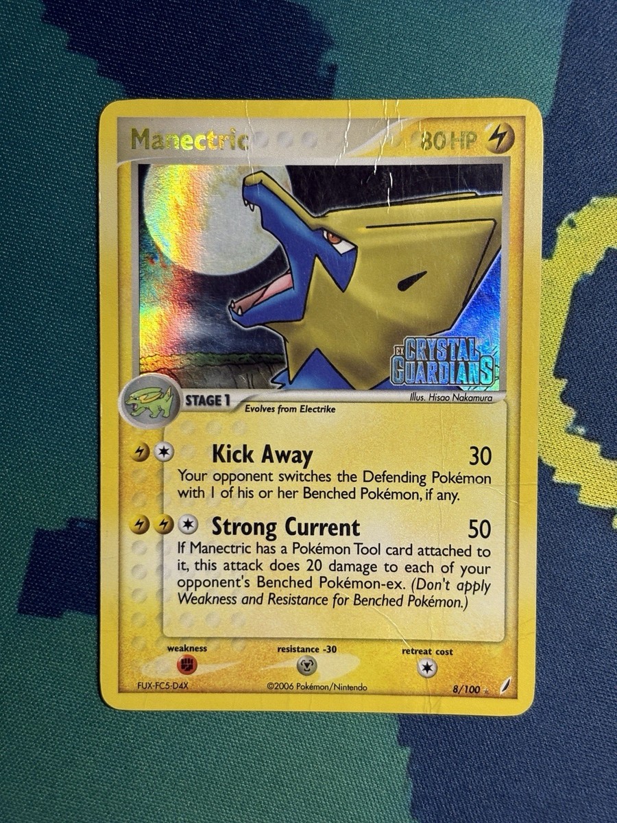 Manectric 8/100 Stamped Reverse Holo Pokemon TCG Ex Crystal