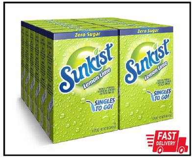 Sunkist Soda Lemon Lime Singles To Go Drink Mix, 0.53 OZ, 6 CT (Pack of 12)