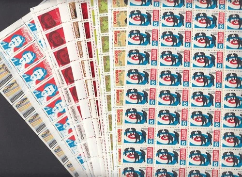 CANADA LOT OF 20 6 CENT ERA SHEETS OF 50  ALL VFNH FACE $60.00