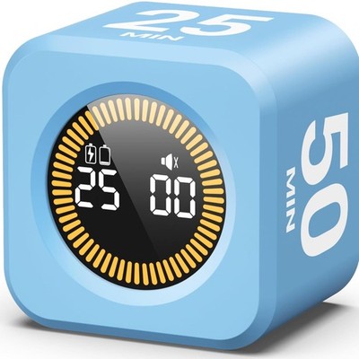 LED Pomodoro Timer Visual Cube Study Work Focus 5/10/30/60 Min Countdown