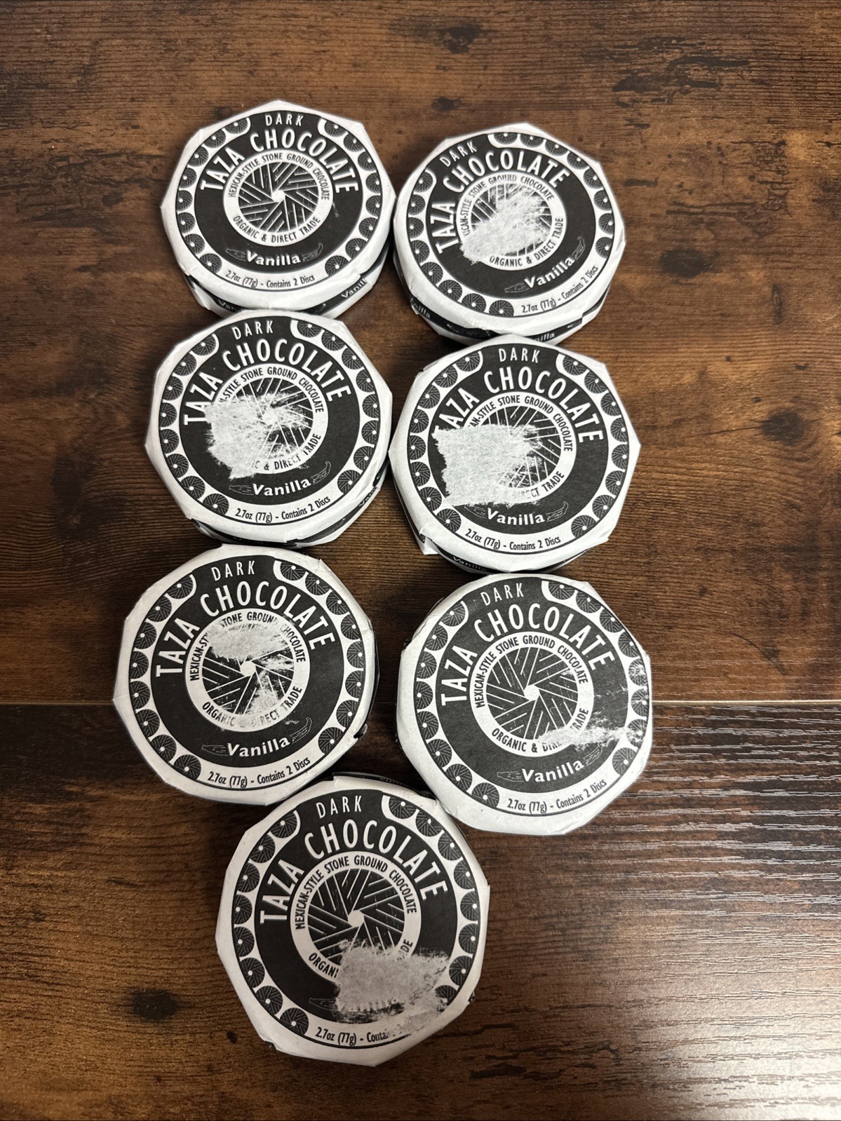 Taza Chocolate Organic Mexican Disc Dark Cacao 2.7 Oz 7X Lot
