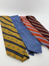 Lot of 4 Vintage Brooks Brothers Silk Ties USA Made Woven England 80s 90s