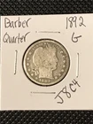 1892 Barber Quarter  G