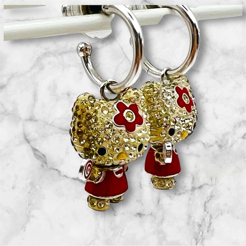 Pendientes de aro de cristal Swarovski Hello Kitty Lollipop Sanrio con caja - Imagen 6 de 15