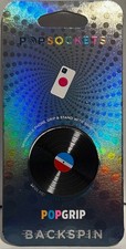 PopSockets PopGrip Backspin Series Swappable  Spinnable Grip - 45 RPM Black 