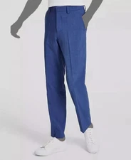 Hugo Boss Men's Blue Solid Modern-Fit Suit Pants Size 40R