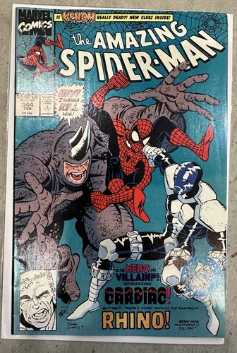 Amazing Spider-Man #344 (1991) 1st App Cletus Kasady Carnage 1st Cardiac