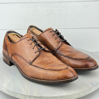 Cole Haan Lenox Hill Split Toe Brown Leather Oxfords Shoes