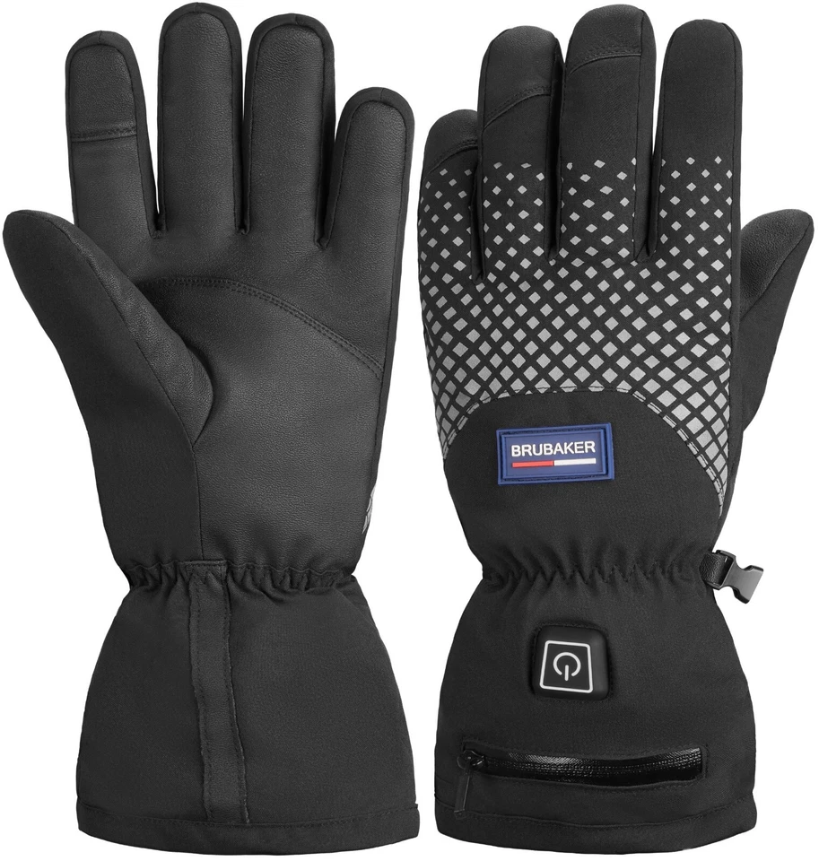 BRUBAKER Beheizbare Ski Snowboard Winter Handschuhe Wasserdicht Akku Temp Regler - Bild 2 von 4